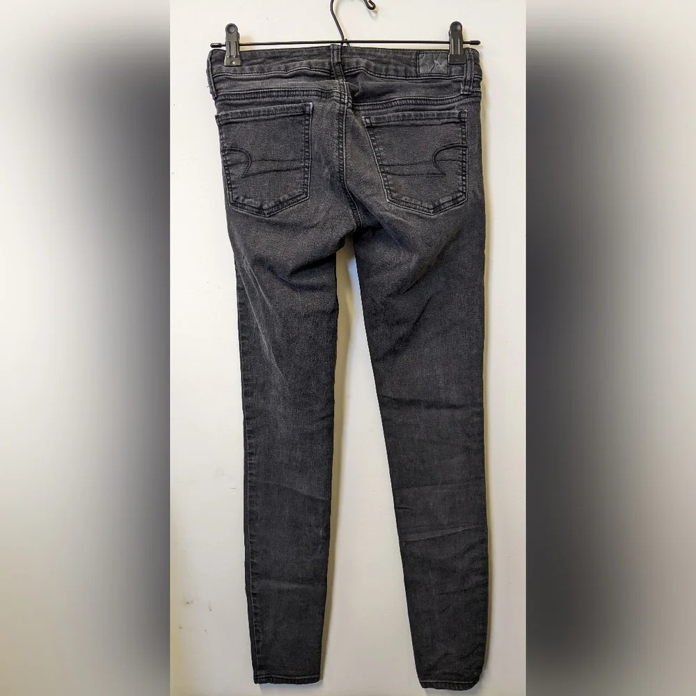 American Eagle Outfitters Charcoal Super Stretch Jeans - Picture 2 of 4